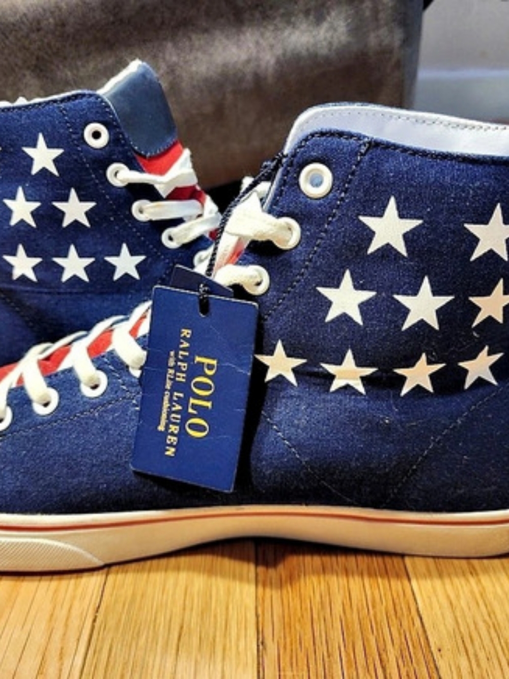Polo Ralph Lauren Solomon IV Men's Star High-Top Sneakers US 10.5 NWT